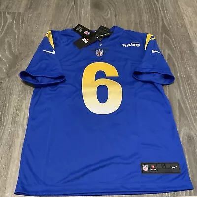 Nike Los Angeles Rams Hekker #6 Jersey Stitched Men’s Size: Medium NWT Blue • $48