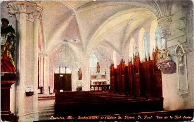 Vintage Postcard Foudation Of The Church Of St Pierre Lewiston Maine ME     S368 • $12.95