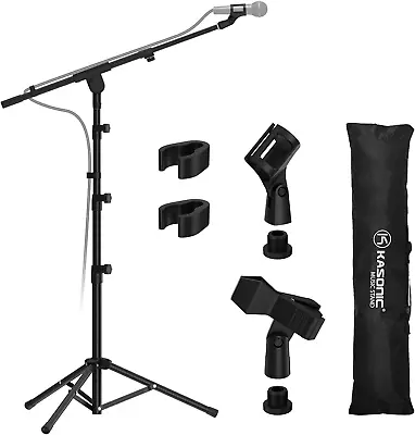 Kasonic Microphone Stand Heavy Duty Adjustable Collapsible Tripod Boom Mic With • $36.38