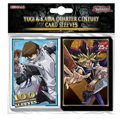 Yu-Gi-Oh! Yugi & Kaiba Quarter Century  Card Sleeves 100x Sleeve Protector Deck • £16.99