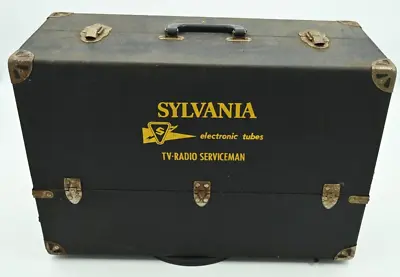 Vintage Sylvania Radio Vacuum Electonic Tube Caddy Carrying Case Full Of Tubes • $179.99