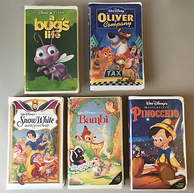 Lot Of 5 Disney VHS Video Tapes Kid Children Animated • $5.99