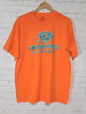 Mossy Oak Fishing Shirt Adult XL Orange Hunting Fishing Camp  • $11.70