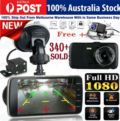 $59.94 • Buy HD 1080P Car Dash Camera Recorder LCD Dual Lens DVR Front And Rear Reverse Cam
