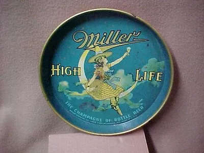 Vintage Miller High Life Beer Girl In The Moon Serving Tray • $35