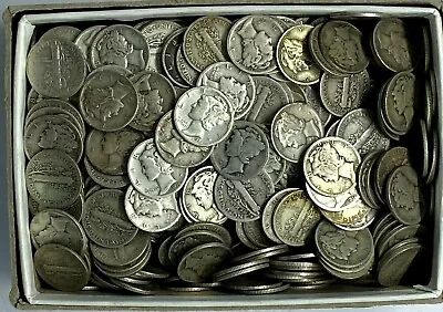 Mercury Dimes  -  $5 Face Value  (50 Coins) • $129