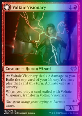 MTG Voltaic Visionary (183/596) Innistrad Crimson Vow LP FOIL • $0.99