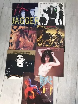 Job Lot 7 X 70' 80' 12 Inch Vinyl  Bowie Mick Jagger Lou Reed • £20