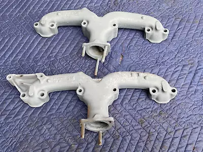 GM SBC RH Ram's Horn Exhaust Manifolds 3733975  3733976 1957 Corvette  Pair • $195