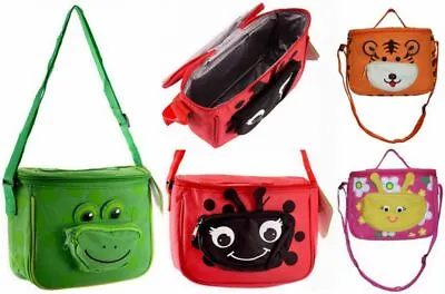 Kids Thermal Insulated Lunch Bag Cool Bag Picnic Lunch Box Strap Handbag UK • £6.99