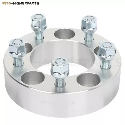 2xsilver Wheel Spacers 5x4.5 12x1.5 Studs 1.5  (38mm) Thick Fits Mazda 3 CX-9 • $50.99