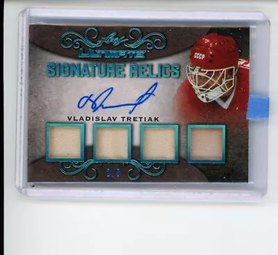 2018 Leaf Ultimate Hockey VLADISLAV TRETIAK Quad PATCH AUTO #d 2/5 • $89.95