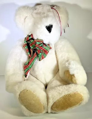 Vermont Teddy Bear Company Jointed Bear 🐻‍❄️ White/Cream 1994 Vintage • $29.99