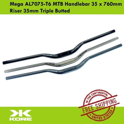 $35.90 • Buy KORE Mega AL7075-T6 MTB Handlebar 35 X 760mm Riser 35mm Triple Butted