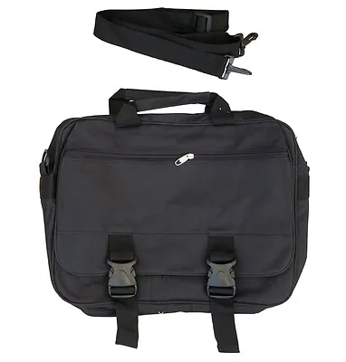 Mens Travel Shoulder Messenger Laptop Satchel Tote A4 Document Man Bag Black New • £8.99