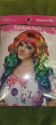 CELEBRATE HALLOWEEN!! Cosplay Primary Multicolor Wig Long Wig W/Bangs NEW !! • $12