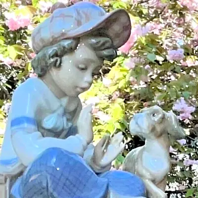 Lladro Figurine  I HOPE SHE DOES  Puppy Dog Sculpture Porcelain Figurine #5450 • $71.95