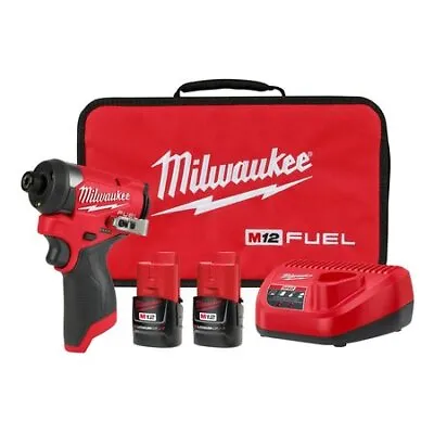 Milwaukee Tool 3453-22 M12 Fuel 1/4 In. Hex Impact Driver Kit • $169