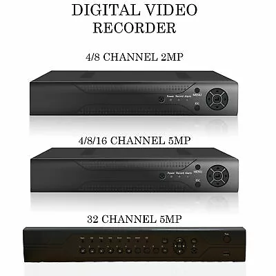 CCTV 5MP/2MP 4 8 16 32 Channel DVR Digital Video Recorder AHD 1920P VGA HDMI BNC • £64