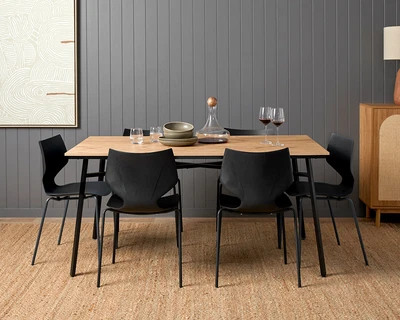 $299.99 • Buy Mocka Reese 6 Seater Dining Table - Black