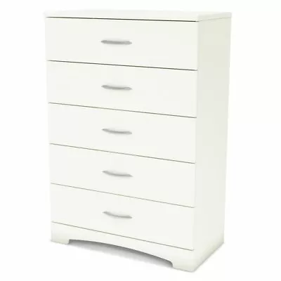 South Shore Maddox 5 Drawer Chest In Pure White Finish • $204.97