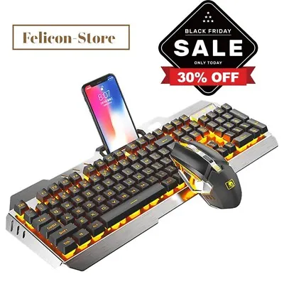 2.4G Rechargeable Wireless Gaming Keyboard&Mouse Set For PC/MAC/Windows • £28.66