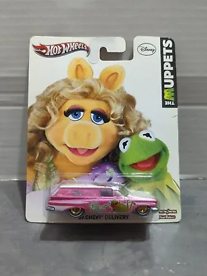 2012 Hot Wheels Pop Culture The Muppets '59 Chevy Delivery Kermit Miss Piggy NIP • $14.99