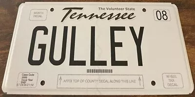 GULLEY Vanity License Plate Someone That Can Eat A Lot Of Food Glutton • $49.99