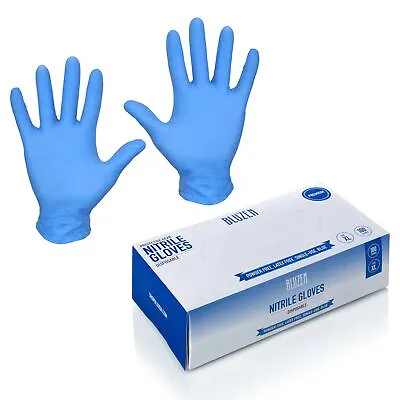 Blue Nitrile Gloves Disposable Protective Gear Premium Powder /Latex Free BLUZEN • $10.20