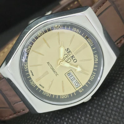 £23.99 • Buy VINTAGE SEIKO 5 AUTOMATIC 6309A JAPAN MENS D/D GOLDEN WATCH 551g-a294755-9