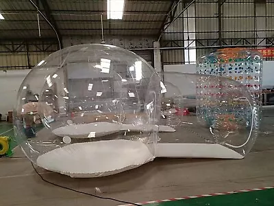 Inflatable Commercial PVC Clear Eco Dome Camping Bubble Tent Igloo Tent W/ FAN • $706.88