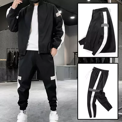 Mens Sweatshirt Pants Bottoms Casual Sports Set Jogging 2Pcs Sets Tracksuit Suit • $25.74