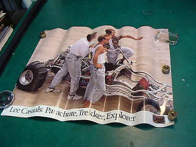 Original Vintage Poster: LEE PANTS--3 Dudes W Dune Buggy 1989-aprox 22 X 28 • $27.72