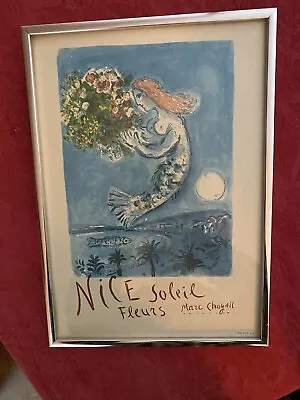 Marc Chagall Print Nice Soleil Fleurs Plate #24 Framed - Excellent  • $30