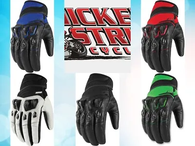 New Icon Konflict - Motorcycle Gloves All Size/colors Fastest Ship. Street Stunt • $65