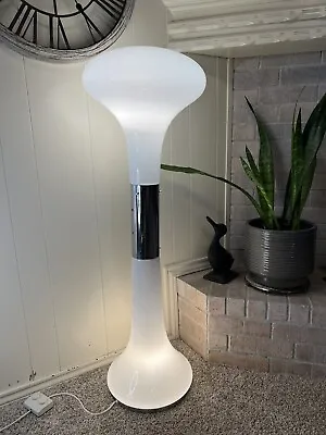Italian Carlo Nason Mazzega Murano Glass & Chrome LT220 Sculptural Floor Lamp • $2500