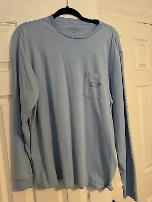 Vineyard Vines Blue Long Sleeve Whale Pocket Tshirt Medium • $5.50