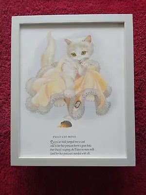 Childrens Nursery Rhyme Print  'Pussy Cat Mole'   FRAMED • $25.90