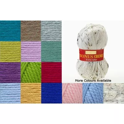 £2.70 • Buy Sirdar Hayfield Bonus Chunky Yarn 100g Ball Knitting Crochet Extra Value Wool