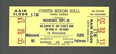 1972 Muhammed Ali Vs. Floyd Patterson Closed Circuit Boxing Fight Full Ticket • $24.99