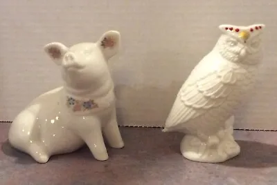 $39.99 • Buy Lenox China Jewels Pig & Owl Figurines - 1992 -  Made In USA