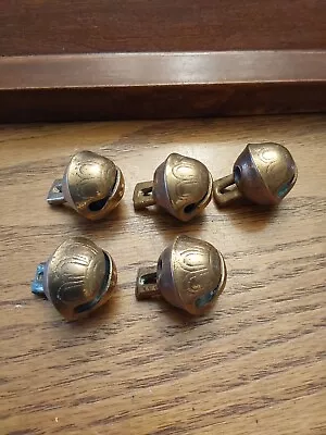 Lot Of 5 Vintage Brass Sleigh Crotal Bells • $29.95