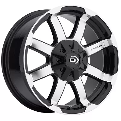 Vision 413 Valor 17x8.5 6x135 +18mm Black/Machined Wheel Rim 17  Inch • $129.99