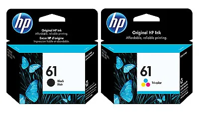GENUINE HP 61 Ink Cartridge 2PK For Deskjet 3000 1010 3050 2540 ENVY 5530 4500 • $29.99