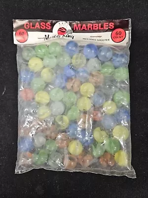 Vintage Marble King Marbles 60 Count Bag Cats Eye Never Opened • $14.99