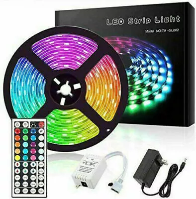 Led Strip Lights 16.4ft RGB Led Room Lights 5050 Led Tape Lights Color Changing • $14.95