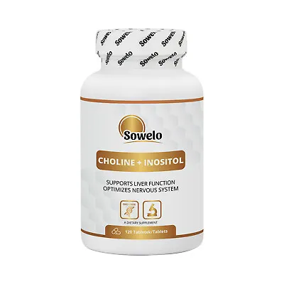 SOWELO CHOLINE & INOSITOL 500mg TABLETS FOR HEALTHY LIVER AND WELL-BEING • £11.39