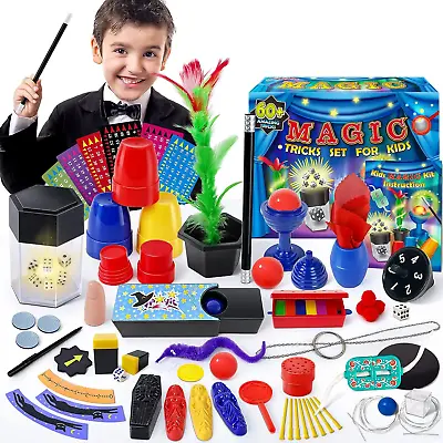 Heyzeibo Magic Set - 60+ Magic Tricks For Kids Magic Kit With Magic Wand & Ins • £18.35