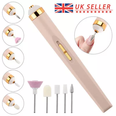 Electric Nail File Drill Portable USB Manicure Pedicure Machine Set Professional • £5.49