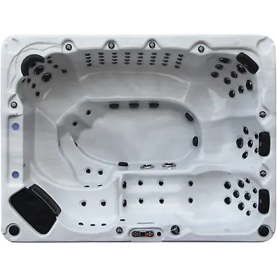 GRAND BEND 94-JET 9-PERSON HOT TUB Aromatherapy LEDs Bluetooth Waterfall • £19995